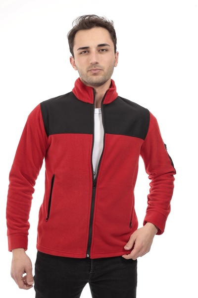Softshell Polar Üç Cepli - Siyah / Kırmızı