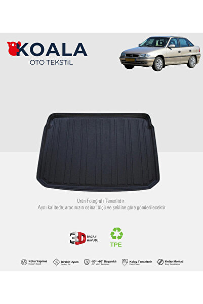 KoalaOtoTekstil Opel Astra F Sedan (1991-1998) 3d Bagaj Havuzu