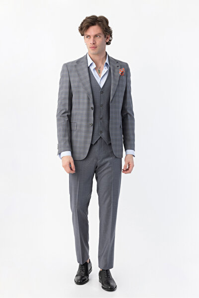 Giotelli بدلة رجالية رمادي - أزرق