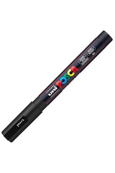 Uni Posca Marker Pc-3M - Black, 0.9-1.3 mm