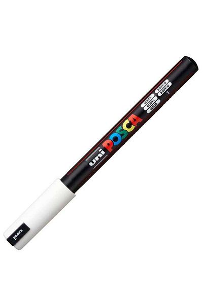 Uni Posca Marker - 0.7mm White, Pc-1Mr