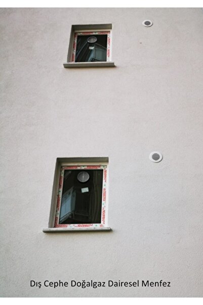 Temmenfez Dış Cephe Menfezi Dairesel Menfez Aspiratör Kapağı Doğal Gaz Renk A...