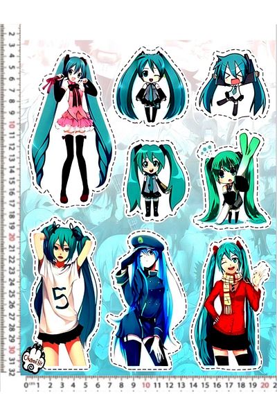 Phoenix HATSUNE MİKU STICKER STICKER ASSORTMENT MOTORCYCLE HELMET LEPTOP CABINET STICKER STICKER ASSORTMENT