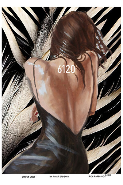 LİNEART موديل 6120 ديكور نسائي نحاسي منقوش - 30x42