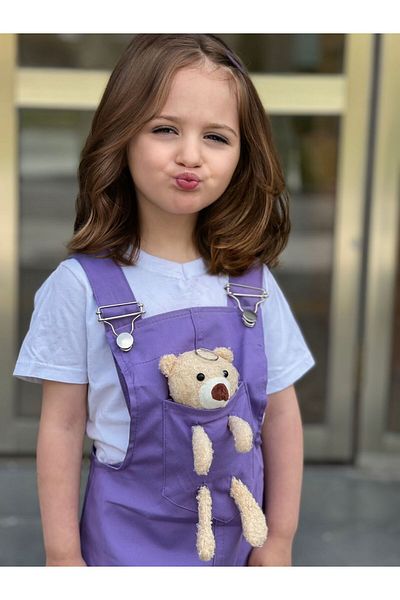 EFSACE BEAR SALOPET GIRL GABARDIN FABRIC