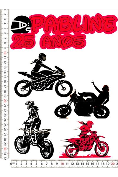 Phoenix PABLINE 25 ANOS CROSS MOTOR CURRENT WOMEN 5 PIECES STICKER STICKER
