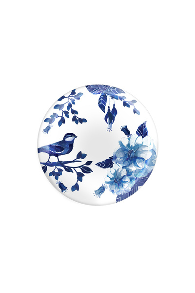 FernCo Bleu Blanc Collection 4'lu Büyük Melamin Tabak Seti