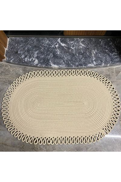 MaVaux Dublin Series Jute, Patterned Door, Door Mat, Bath Mat, Balcony Mat / Gift, Household Item