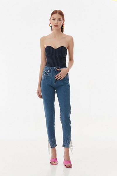 Fulla Moda Ριγέ Slim Fit Μπρες