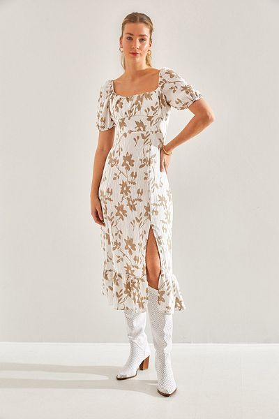 Bianco Lucci Γυναικείο φόρεμα με floral σχέδιο60181001