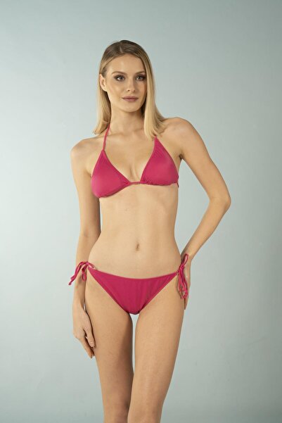 Estiva Σετ Μπικίνι Τρίγωνο με Κορδόνια - Ροζ