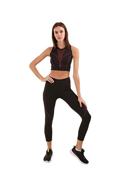 GRAB Black/fuchsia Carriage Tights