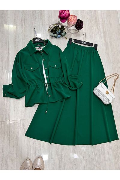 YEDİLALE WOMEN'S BELTED SKIRT SET