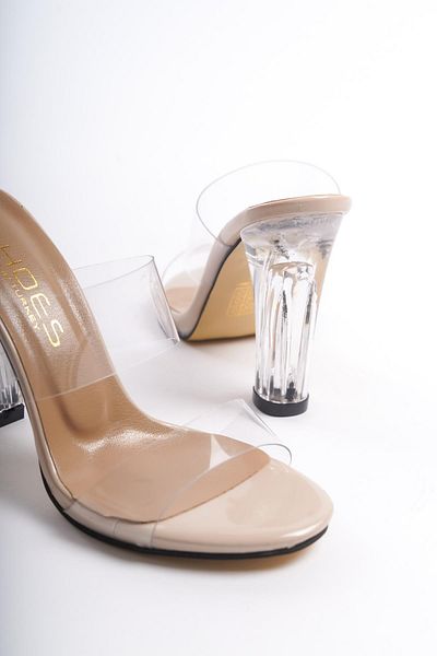 HVZ Exclusive Transparent Banded Heeled Slippers (11cm)