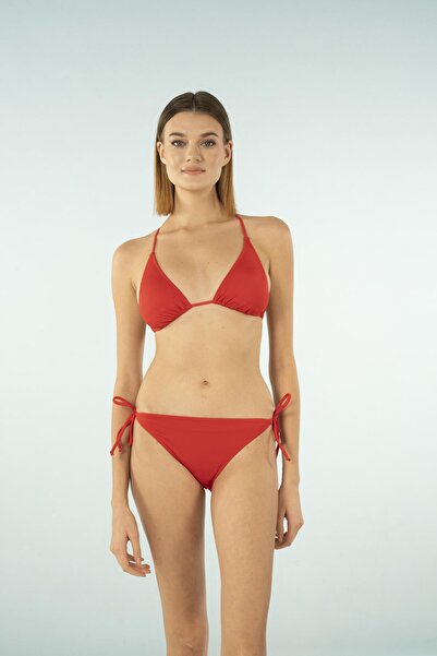 Estiva Σετ Μπικίνι Τρίγωνο με Κορδόνια - Βουργουνδίας