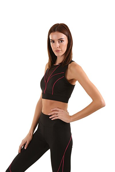 GRAB Black/fuchsia Carriage Tights