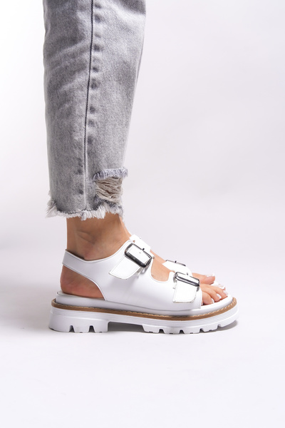 Riccon Sandale de damă Valeduhr 0012791   alb