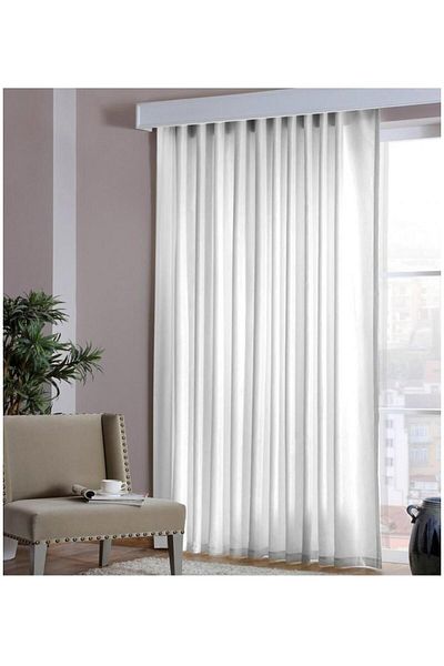 VANESSA PERDE Special Production for High Ceilings 1stQuality Satin Sunshade Non-Wrinkle Cream Color