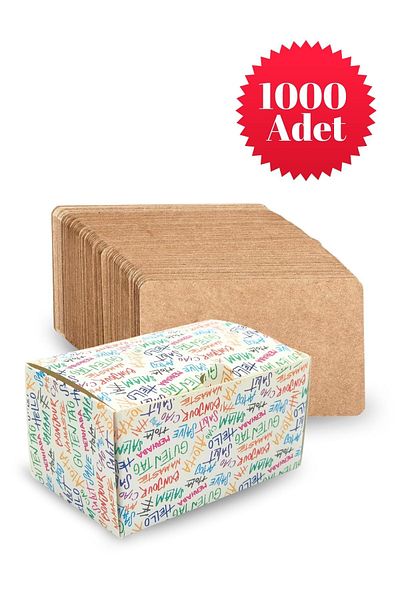 Copyder 1000 Pieces Custom Boxed Kraft Note Papers