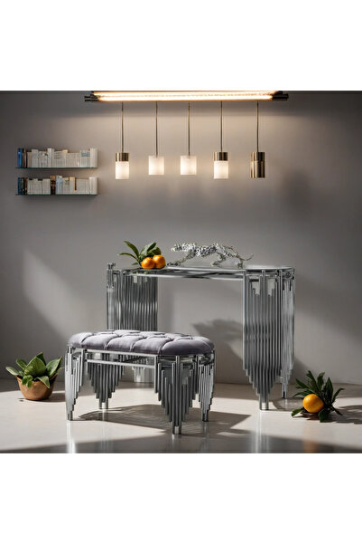 Ekgconcept Piyano model dresuar ve puf  paslanmaz kararmaz ultra lüx kaplama