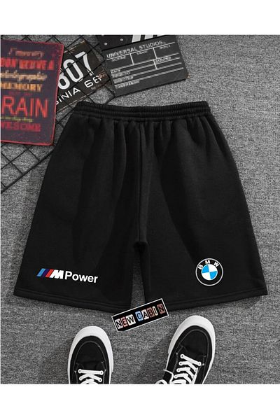 NewCabin Nová sezóna léto BMW Mpower potištěné šortky pohodlného střihu bez hodnocení