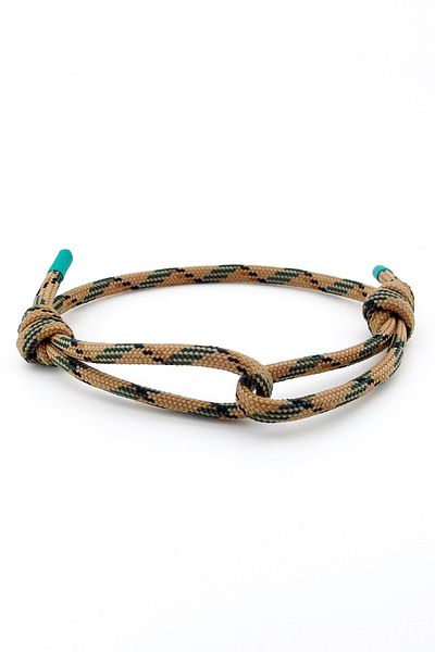 Solfera Brown Green Paracord Adjustable Lacing Men's Bracelet M050F