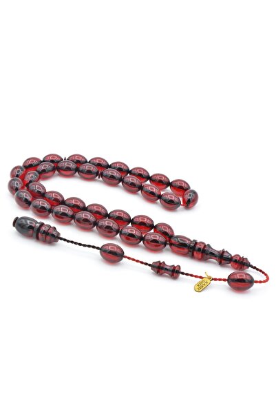 Murty99 Hakkı Usta Semnat Beyzi Cut Roșu Strângere Amber Tasbih 002