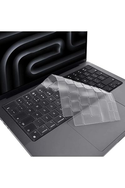 Nezih Case حافظة حماية للوحة المفاتيح رفيعة وشفافة لجهاز Macbook Air 13.6 M2/M3/M4