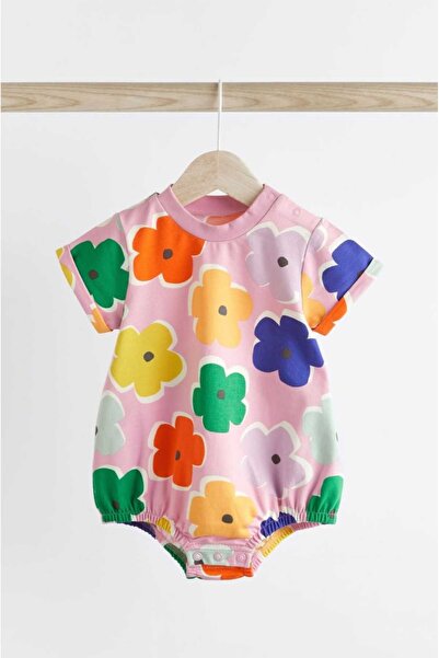 Next Baby 100% Cotton Floral Patterned 3-Piece Romper Set