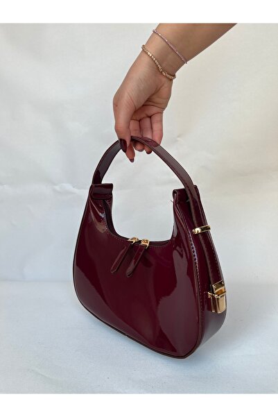 melecco Geantă de umăr pentru femei CherryBag cu curea specială, piele lacuit...