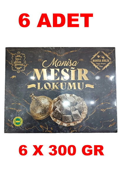 MANİSA BİRLİK Manisa Mesir Lokumu 300 gr 6 Adet (6x300 GR)