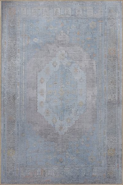Rugs Modern Halı Covor tradițional țesut în tonuri de albastru deschis 4005