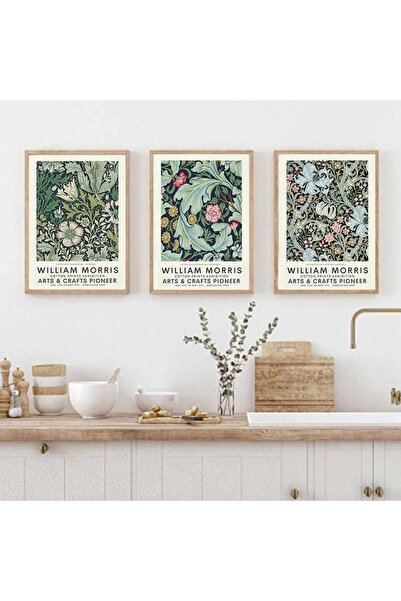 Linacci Тройна златна метална рамка за картини Morris Art Green Glass