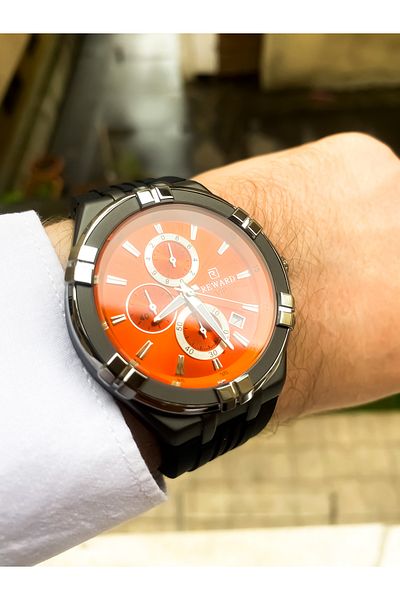 Reward Orange Men's Wrist Watch with Bracelet Gift