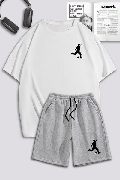 macklin Σετ φόρμας Unisex Γυναικεία Ανδρικά Ποδοσφαιριστές με στάμπα μεγάλου μεγέθους μπλουζάκι και σορτς