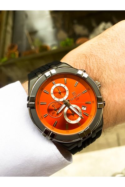 Reward Orange Men's Wrist Watch with Bracelet Gift
