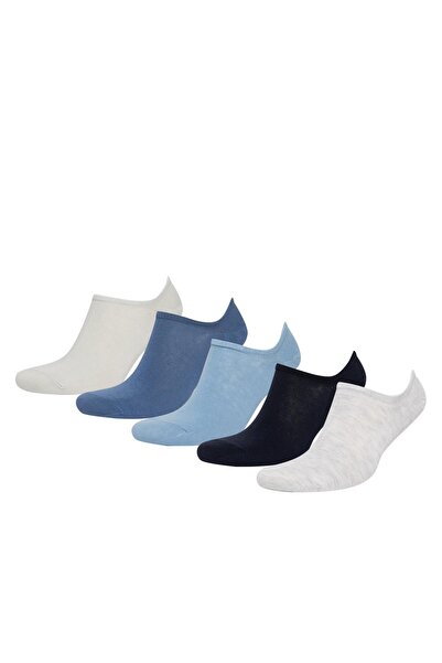 DeFacto Men's Invisible 5-Piece Cotton Sneaker Socks Z7243Azns