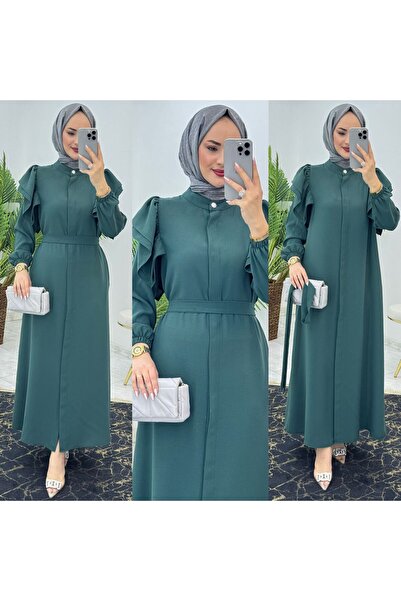 FIRSTESLEM أكمام كريب دبي مكشكشة