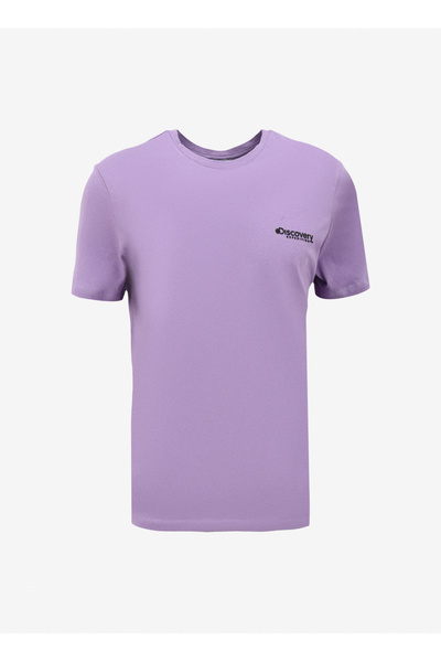 Discovery Expedition Mor Erkek Bisiklet Yaka T-Shirt D4SM-TST3294