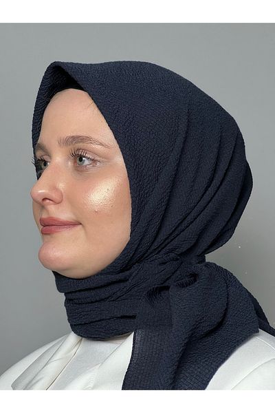 m moon scarf Eșarfă Mio Cazz Albastru Marin Respirabil Textură specială - Nu transpiră și nu adaugă greutate - Cusut italian - practic