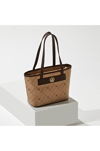 ipekevi Geantă tote cu monogramă aurie