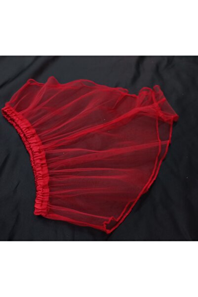 es moda shop Bonita tül şort kırmızı