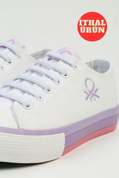 Benetton Pantofi sport pentru copii liliac alb importați - BNI-10041