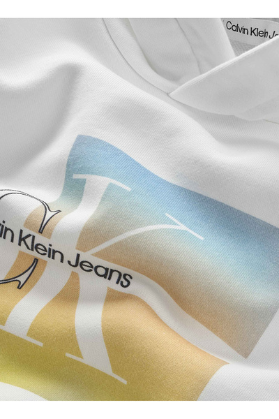 Calvin Klein Baskılı Kız Çocuk Beyaz Sweatshırt Ig0ıg02022yaf