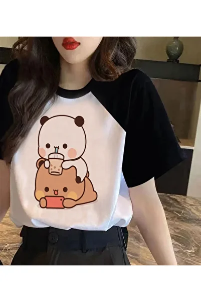 BukuriCO Kawai Women's T-Shirt - Bubu Dudu Sweet, Double Color