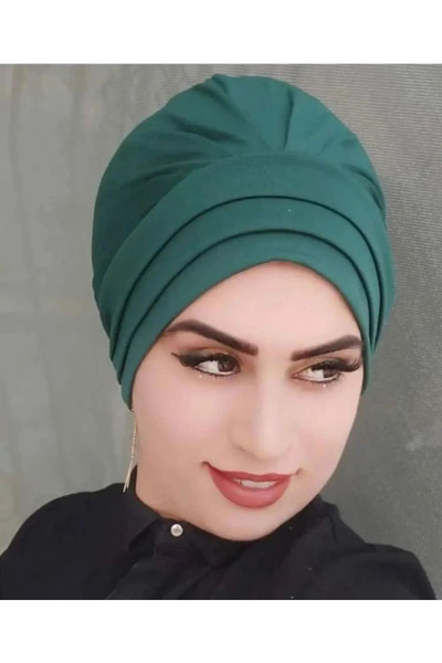 Kadın Düz Renk Hazır Türban Tesettür Bone