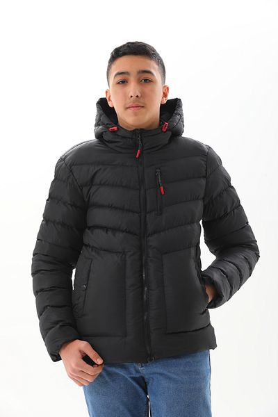 ROBA KIDS Boys' Water and Windproof, Inner Fleece, Hooded, Pocketed, Winter, Inflatable Jacket & Coat RB-700
