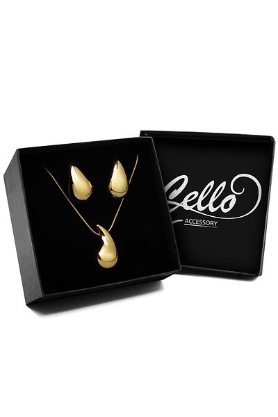 Cello Accessory Botega Teardrop Earrings & Necklace Set