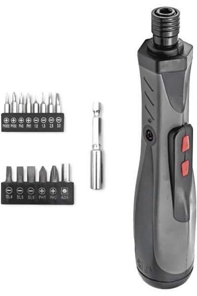 Coverzone Pilli Vidalama Seti AAA Pil ile Çalışır Tornavida Kullanımı Kolay v...