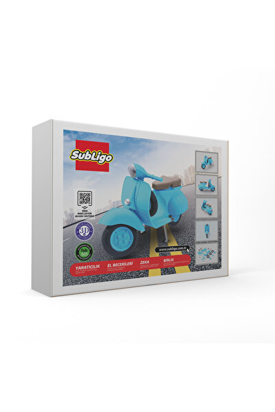 subligo Vespa Motor Model Oyuncak Turkuaz